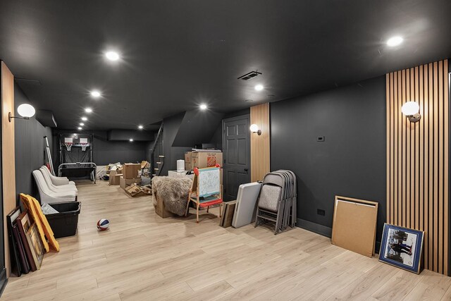 692 S Waukegan Rd, Lake Forest, IL 60045 - cinema room featuring wood finished floors and recessed lighting