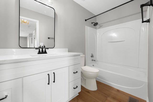 14530 General Dr, Plainfield, IL 60544 - bathroom with vanity, bathtub / shower combination, and wood finished floors