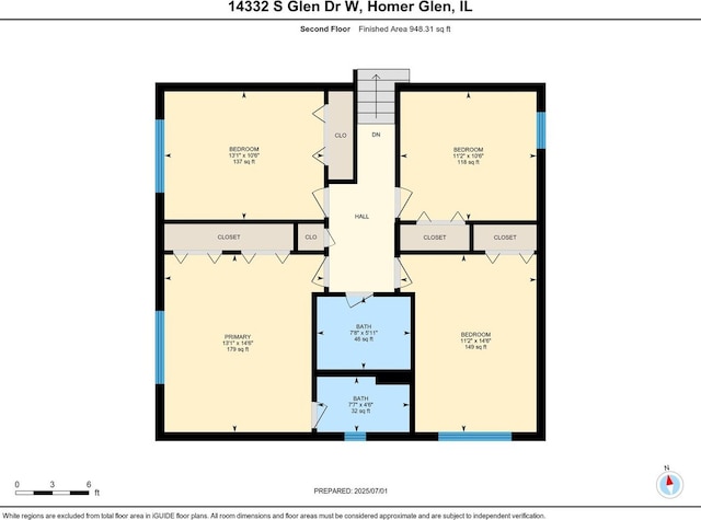 14332 S W Glen Dr, Homer Glen, IL 60491 - view of property floor plan
