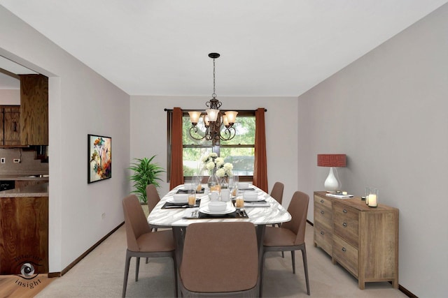 14332 S W Glen Dr, Homer Glen, IL 60491 - dining area featuring light carpet and a chandelier