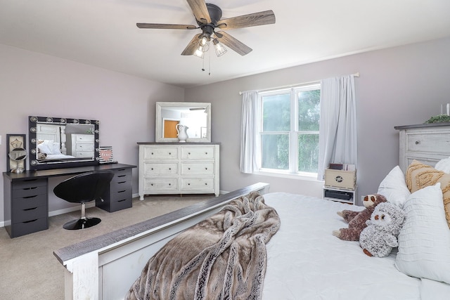 1769 Autumn Woods Ln, Romeoville, IL 60446 - bedroom featuring carpet flooring, a ceiling fan, and a desk