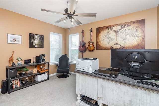 1769 Autumn Woods Ln, Romeoville, IL 60446 - office space featuring carpet and a ceiling fan