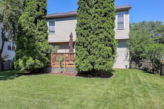 1769 Autumn Woods Ln, Romeoville, IL 60446 - rear view of property featuring a wooden deck