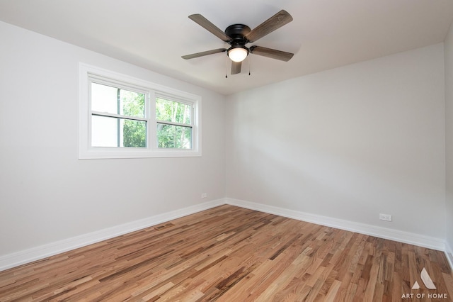 9124 S 88th Ave, Hickory Hills, IL 60457 - unfurnished room featuring light wood finished floors and ceiling fan