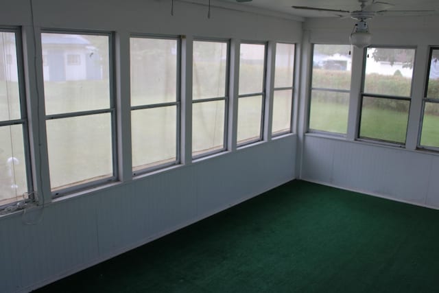 819 S W St, Earlville, IL 60518 - unfurnished sunroom with carpet