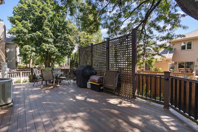 96 Townsend Cir, Naperville, IL 60565 - wooden deck with grilling area and outdoor dining area