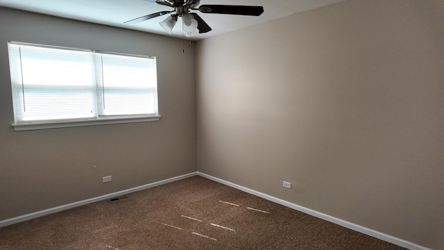 25601 Linden Ave, Monee, IL 60449 - carpeted empty room featuring ceiling fan and baseboards
