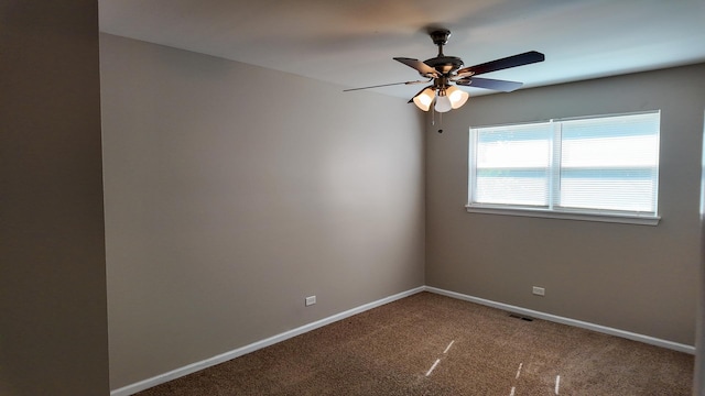 25601 Linden Ave, Monee, IL 60449 - carpeted spare room featuring ceiling fan and baseboards