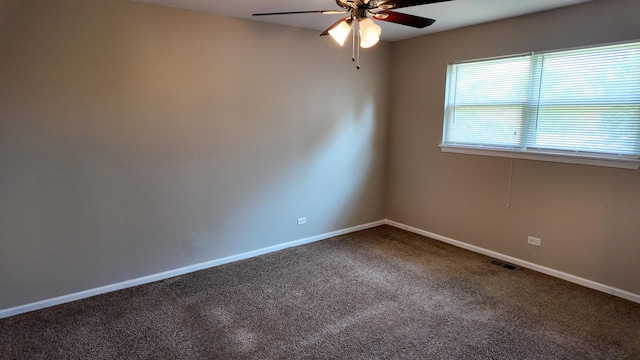 25601 Linden Ave, Monee, IL 60449 - empty room featuring a ceiling fan and carpet floors