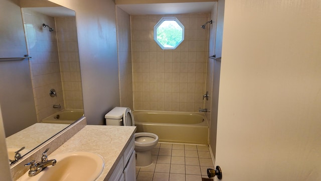 25601 Linden Ave, Monee, IL 60449 - full bathroom featuring tile patterned flooring, vanity, and bathtub / shower combination