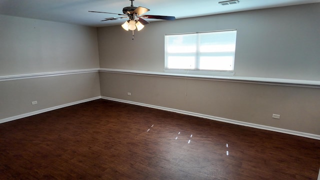 25601 Linden Ave, Monee, IL 60449 - unfurnished room with a ceiling fan and wood finished floors