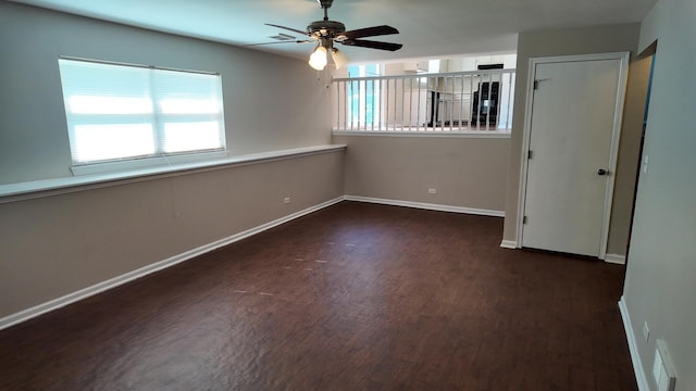 25601 Linden Ave, Monee, IL 60449 - spare room featuring plenty of natural light, wood finished floors, and a ceiling fan
