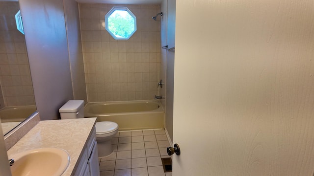 25601 Linden Ave, Monee, IL 60449 - full bath featuring tile patterned floors, vanity, and washtub / shower combination