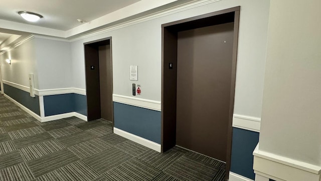 9360 Skokie Blvd Unit 414, Skokie, IL 60077 - hallway with carpet flooring and elevator