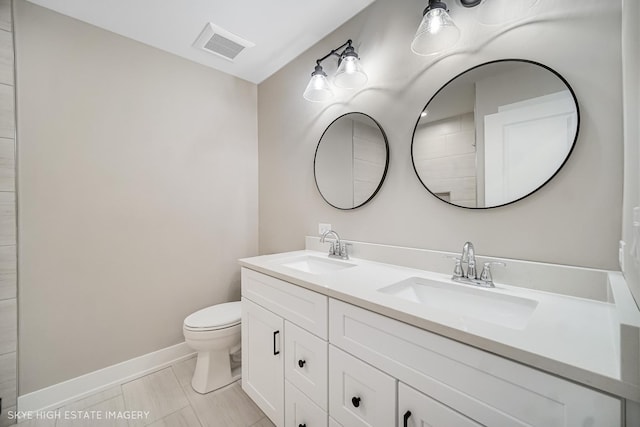 4947 Wilcox Ave, Downers Grove, IL 60515 - full bath with double vanity and tile patterned flooring