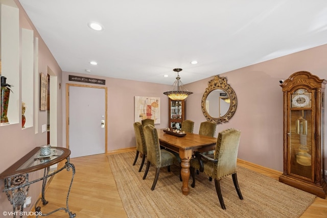 3300 N Carriageway Dr Unit 209, Arlington Heights, IL 60004 - dining room featuring light wood-style flooring and recessed lighting