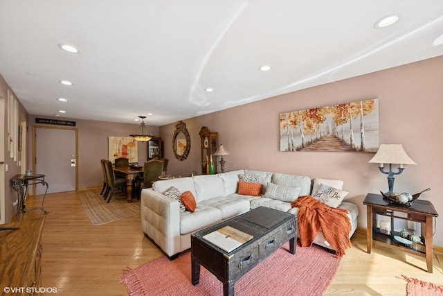 3300 N Carriageway Dr Unit 209, Arlington Heights, IL 60004 - living room featuring recessed lighting and light wood-style floors