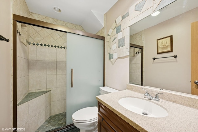 3300 N Carriageway Dr Unit 209, Arlington Heights, IL 60004 - full bathroom featuring vanity and a stall shower