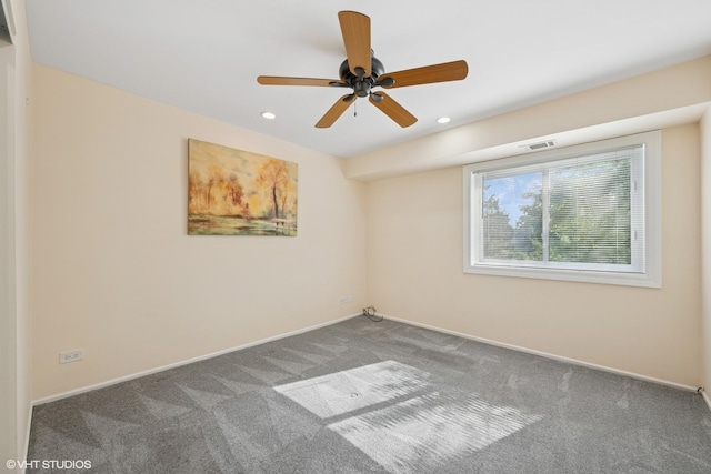 3300 N Carriageway Dr Unit 209, Arlington Heights, IL 60004 - empty room featuring carpet floors, recessed lighting, and a ceiling fan