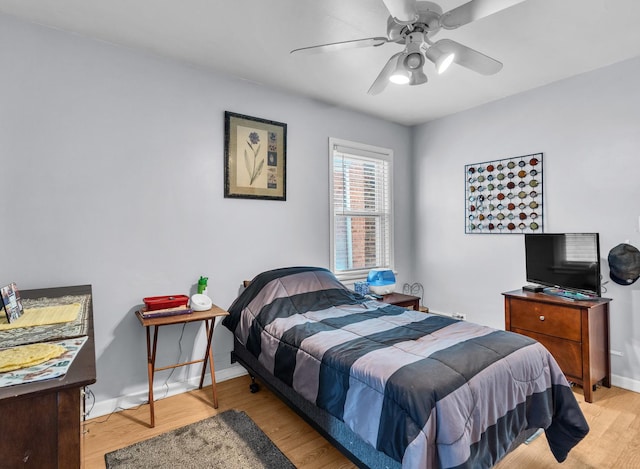 3355 N Neva Ave, Chicago, IL 60634 - bedroom with light wood-style flooring and ceiling fan