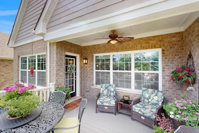 1517 128th St, Lemont, IL 60439 - deck with a ceiling fan