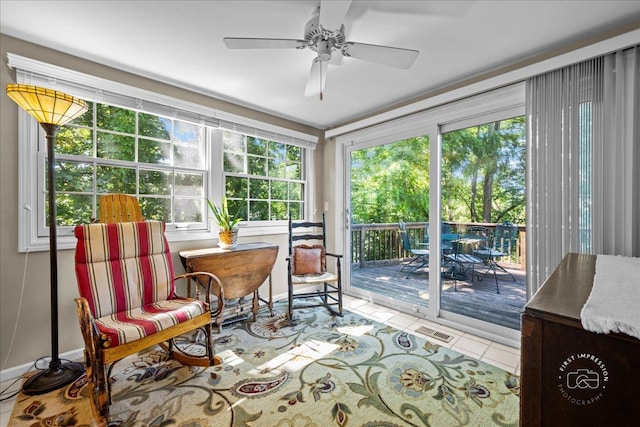 42W285 Retreat Ct Unit 2, Saint Charles, IL 60175 - sunroom featuring tile patterned flooring and a deck