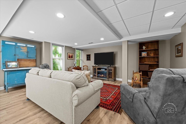 42W285 Retreat Ct Unit 2, Saint Charles, IL 60175 - living area with light wood-style floors and recessed lighting