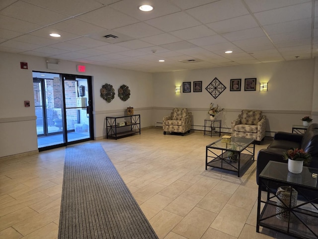 9386 Landings Ln Unit 306, Des Plaines, IL 60016 - lobby featuring a drop ceiling and recessed lighting