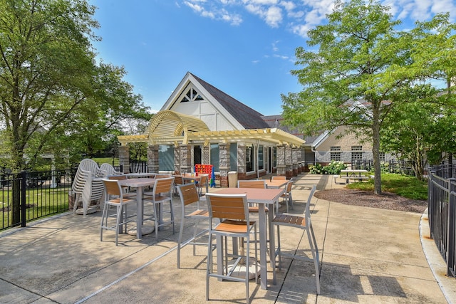 2845 Kendridge Ln, Aurora, IL 60502 - view of patio / terrace featuring outdoor dining area and a pergola