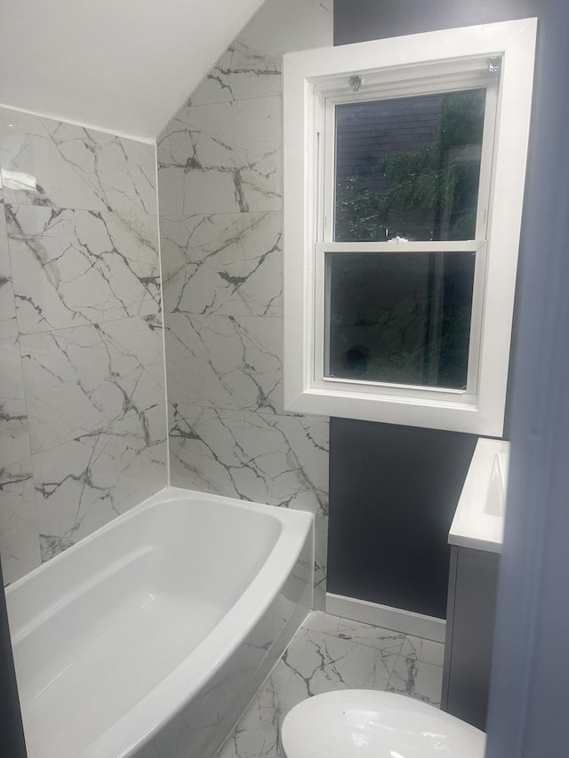 48 E 154th St, Harvey, IL 60426 - full bath with marble finish flooring and vanity