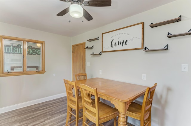 1617 Oakland Ave, Crest Hill, IL 60403 - dining room featuring light wood-type flooring and ceiling fan
