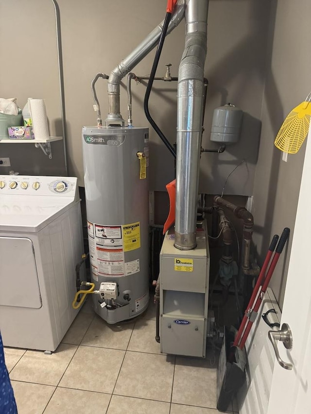 2 Sauk Trl, Park Forest, IL 60466 - utility room with washer / clothes dryer and water heater