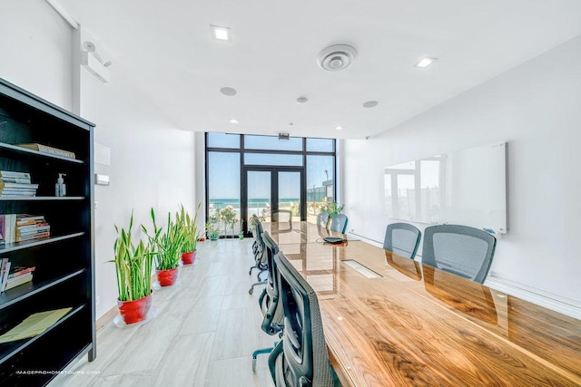6325 N Sheridan Rd Unit 1903, Chicago, IL 60660 - dining area featuring french doors and expansive windows