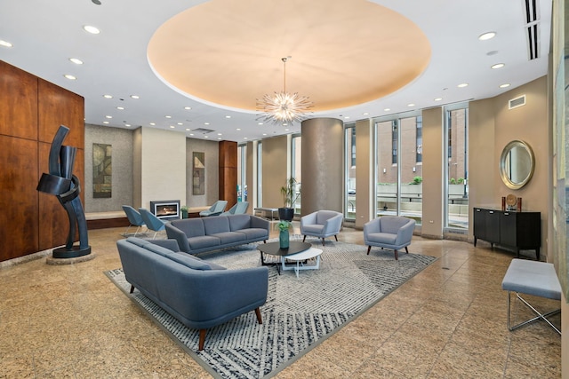 222 N Columbus Dr Unit 2204, Chicago, IL 60601 - common area with expansive windows and recessed lighting