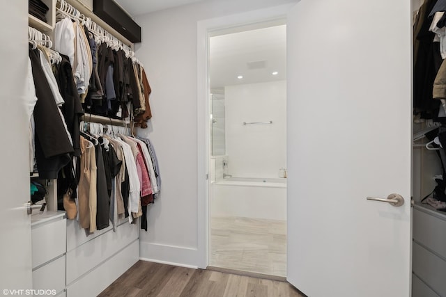 2814 W N Ave Unit 2W, Chicago, IL 60647 - spacious closet featuring wood finished floors