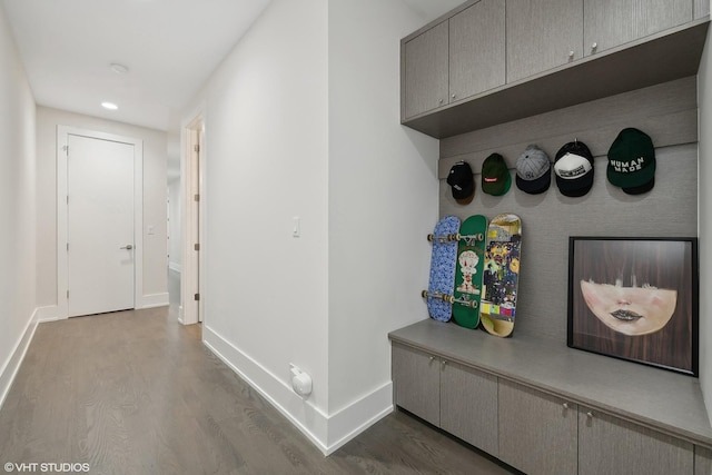 2814 W N Ave Unit 2W, Chicago, IL 60647 - corridor with dark wood finished floors and recessed lighting