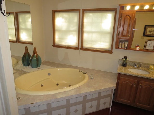 510 7th St, Mazon, IL 60444 - full bathroom featuring vanity and a jetted tub