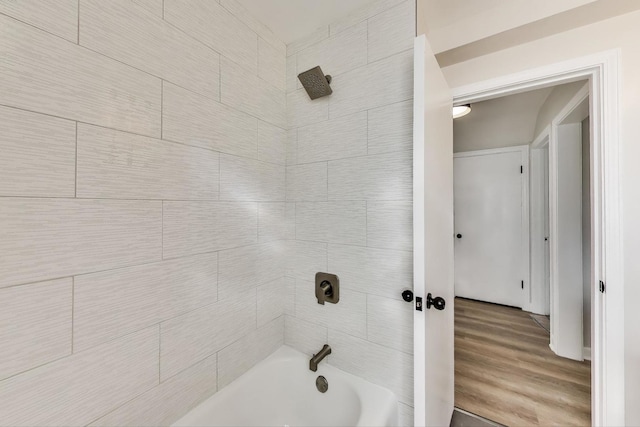 5949 W 55th St, Chicago, IL 60638 - full bathroom with bathtub / shower combination and wood finished floors
