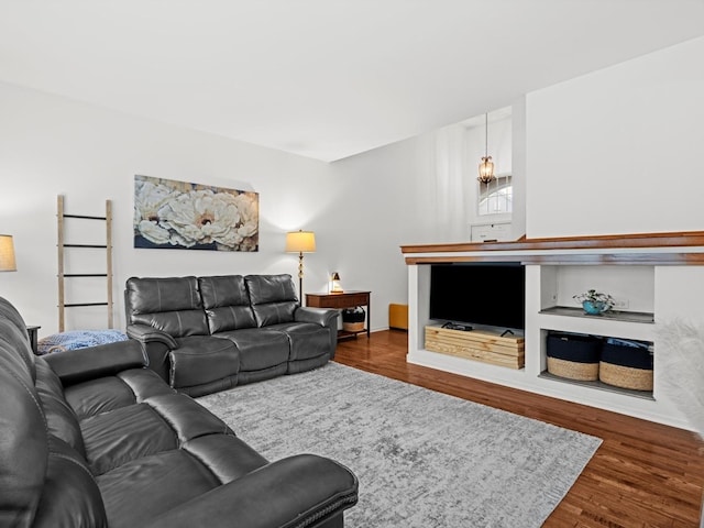 6079 Delaney Dr, Hoffman Estates, IL 60192 - living area featuring dark wood-style flooring