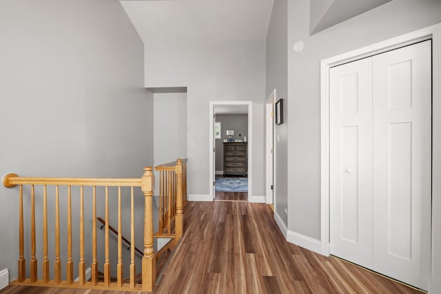 17456 Sauk Dr, Lockport, IL 60441 - corridor with an upstairs landing and wood finished floors