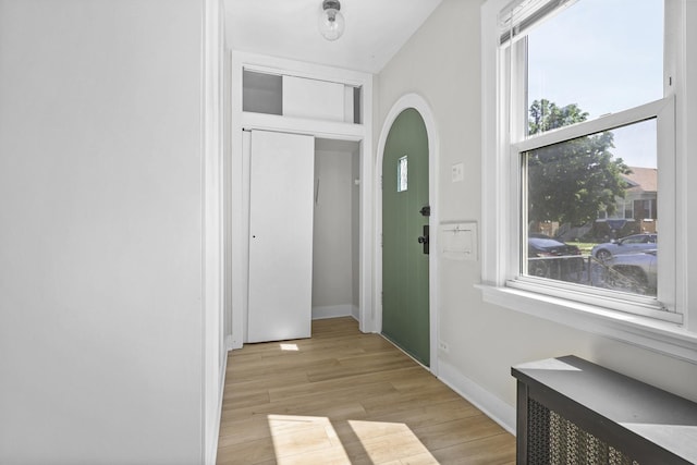 1332 Euclid Ave, Berwyn, IL 60402 - foyer entrance featuring light wood-style floors and arched walkways