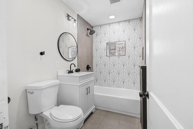1332 Euclid Ave, Berwyn, IL 60402 - full bath with vanity, tile patterned flooring, and shower / washtub combination