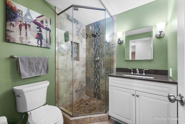 1425 N River Rd, Mchenry, IL 60051 - bathroom featuring vanity and a stall shower