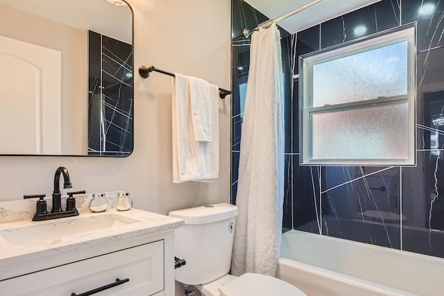 1726 W 106th St, Chicago, IL 60643 - bathroom featuring shower / bathtub combination with curtain and vanity