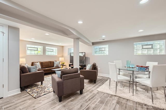 1726 W 106th St, Chicago, IL 60643 - living room with light wood-style floors and recessed lighting