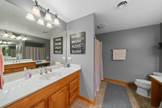 990 Fox Trail Ln, Somonauk, IL 60552 - full bath featuring vanity, tile patterned flooring, and a shower with shower curtain