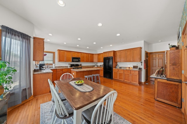 990 Fox Trail Ln, Somonauk, IL 60552 - dining space featuring light wood-type flooring and recessed lighting