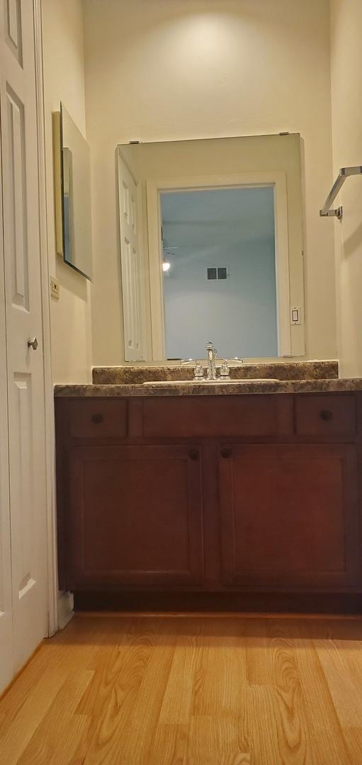 5100 Carriageway Dr Unit 305-2, Rolling Meadows, IL 60008 - bathroom featuring wood finished floors and vanity