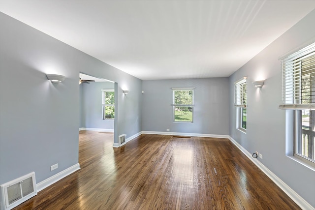 3304 W 160th St, Markham, IL 60428 - spare room with plenty of natural light, dark wood-style floors, and ceiling fan