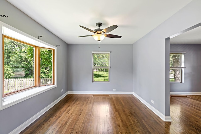 3304 W 160th St, Markham, IL 60428 - spare room with wood finished floors and a ceiling fan